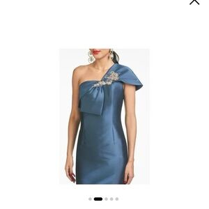 Elegant Blue One-Shoulder Dress